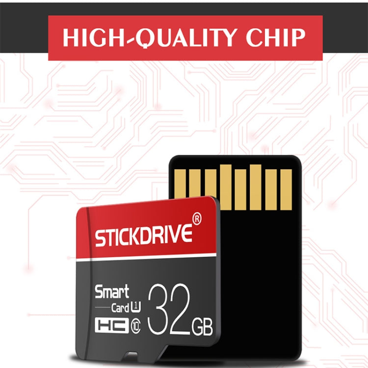 Scheda di memoria STICKDRIVE 16GB U1 White Line rossa e nera TF (Micro SD)., 16GB