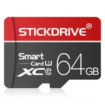 Scheda di memoria STICKDRIVE 64 GB U3 White Line rossa e nera TF (Micro SD)., 64GB