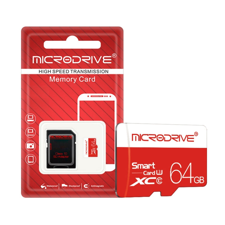 Microdrive Scheda di memoria Micro SD (TF) ad alta velocità Classe 10 da 64 GB, 64GB