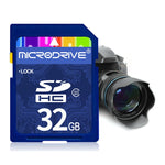 Scheda di memoria SD Microdrive da 32 GB ad alta velocità classe 10 per tutti i dispositivi digitali con slot per scheda SD, 32GB