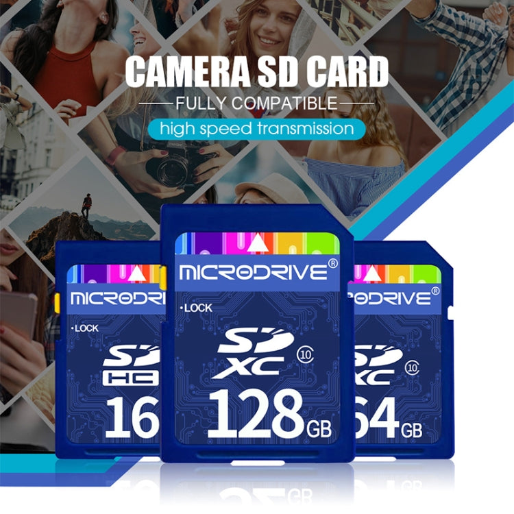 Scheda di memoria SD Microdrive da 128 GB ad alta velocità classe 10 per tutti i dispositivi digitali con slot per scheda SD, 128GB