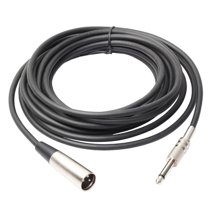 3 Pin Male to 1/4 Inch (6.35mm) Shielded Mono Microphone Audio Cable, Length: 1.8m, Length: 3m, Length: 5m, Length: 7.6m, Length: 10m