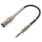 Cavo audio XLR 3 pin maschio a jack 6,35 mm femmina 30 cm