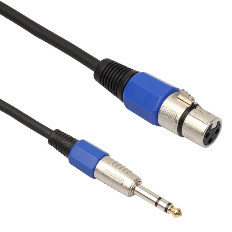 30cm TRS Stereo Microphone Audio Cable XLR Female to 1/4 inch (6.35mm) Male, BK2014KF Blue