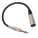 Cavo audio XLR 3 pin maschio a XLR femmina 6,35 mm 30 cm
