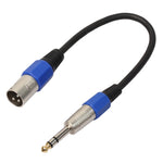 Cavo audio XLR 3 pin maschio a jack 6,35 mm 30 cm