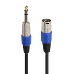 Cavo audio XLR 3 pin maschio a jack 6,35 mm 30 cm