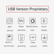 Compatible with PC/Mac for live broadcast, show, KTV, etc., BK USB Port/White, BK USB Port/Black, BK USB Port/Red