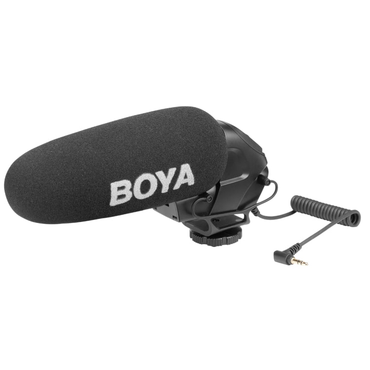 BOYA BY-BM3031 Super Cardioid Condenser Shotgun Broadcast Microphone with Windscreen for Canon / Nikon / Sony DSLR Cameras