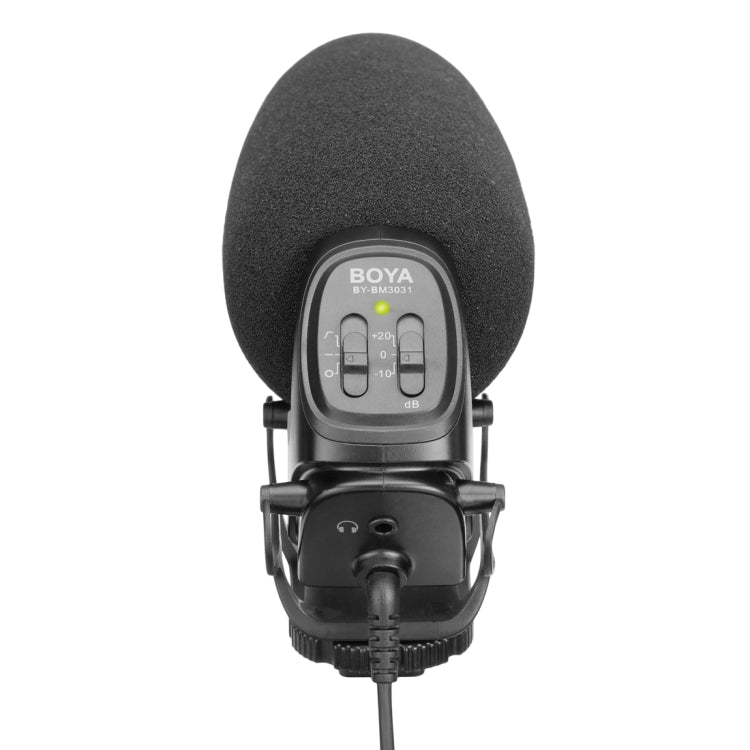 BOYA BY-BM3031 Super Cardioid Condenser Shotgun Broadcast Microphone with Windscreen for Canon / Nikon / Sony DSLR Cameras