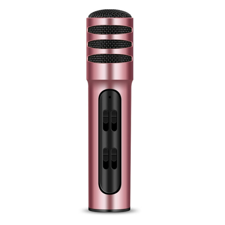 BGN-C7 Condenser Microphone Dual Cell Phone Karaoke Live Singing Microphone Built-in Sound Card