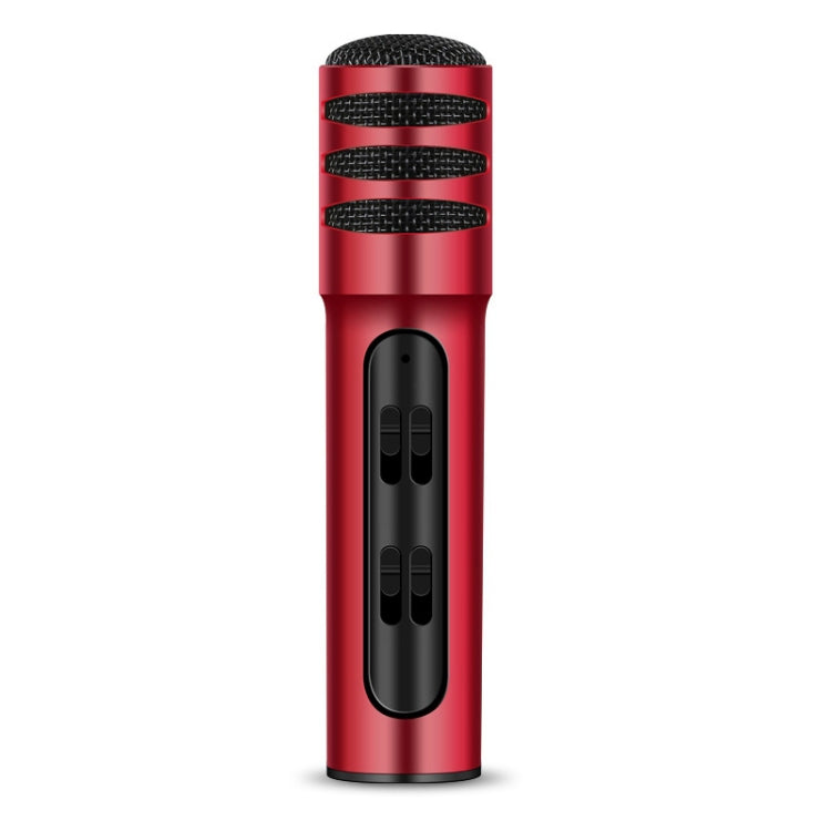 BGN-C7 Condenser Microphone Dual Cell Phone Karaoke Live Singing Microphone Built-in Sound Card