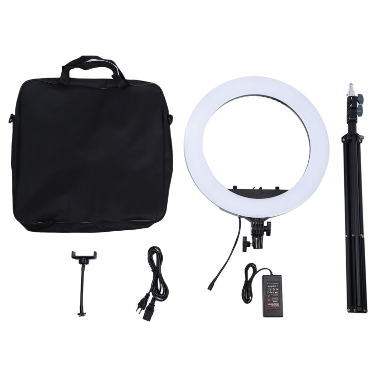 18 Inch 55W Dual Speed ​​Dimmable Self-timer LED Ring Fill Light for Shooting Photography with Tripod Stand, 18 Inch