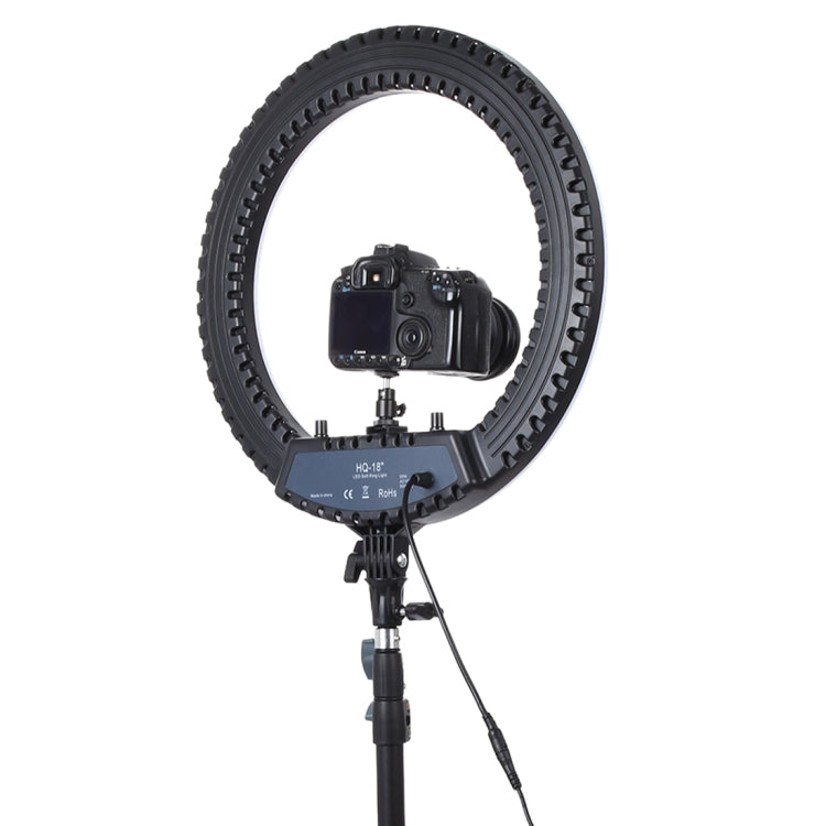 18 Inch 55W Dual Speed ​​Dimmable Self-timer LED Ring Fill Light for Shooting Photography with Tripod Stand, 18 Inch