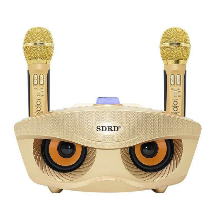 SD-306 2 in 1 Family KTV Portable Wireless Live Dual Microphone + Bluetooth Speaker, SD-306(Black), SD-306(Pink), SD-306(Gold)