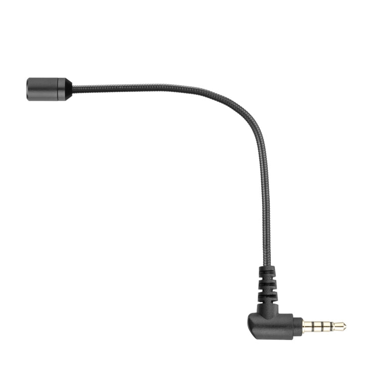 BOYA BY-UM4 Spina interfaccia da 3,5 mm Spettacolo dal vivo Microfono a condensatore omnidirezionale Mini microfono flessibile per iPhone, Galaxy, Huawei, LG e altri smartphone