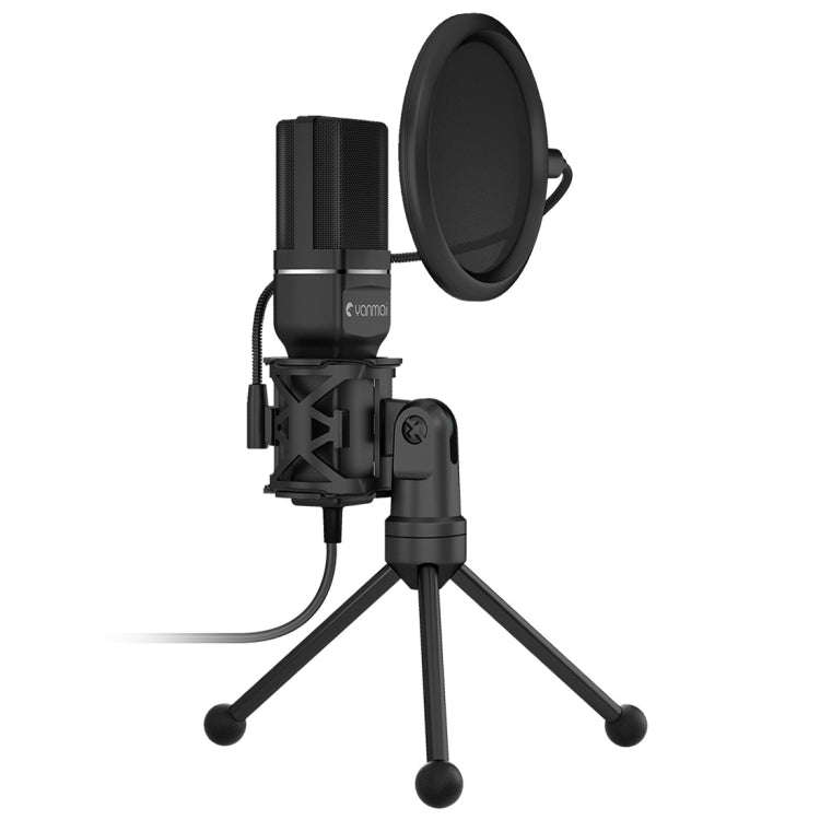 Yanmai SF-777 Microfono a condensatore per registrazione di giochi per computer da 1,4 m con filtro anti-pop e supporto per treppiede, SF-777