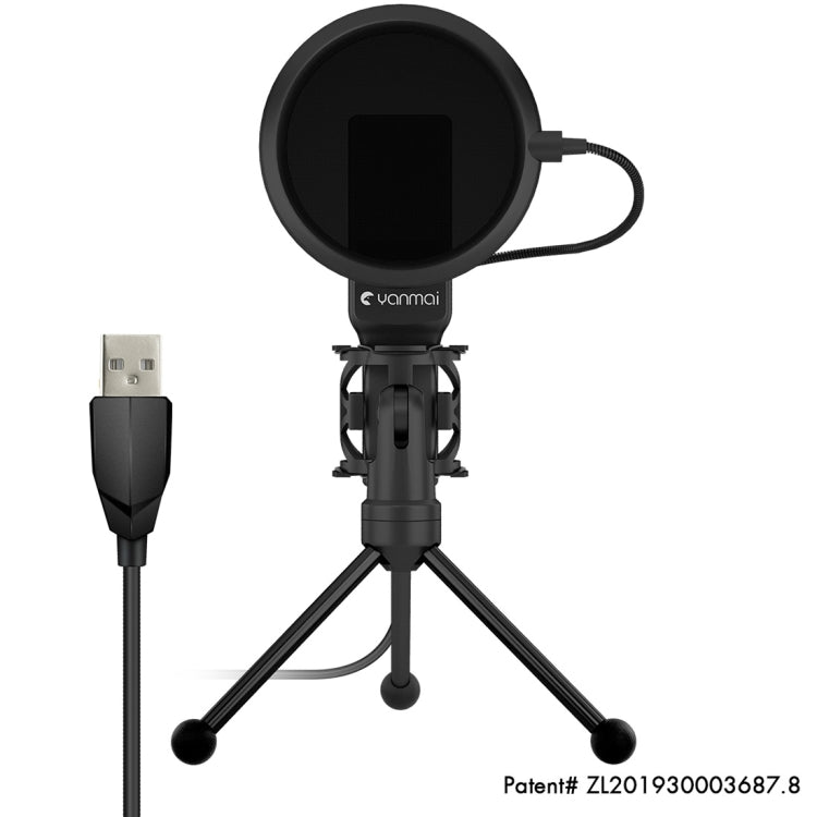 Yanmai SF-777 1.4m Computer Game Recording Condenser Microphone with Pop Filter and Tripod Stand