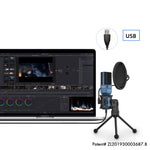 Yanmai SF-777 Microfono a condensatore per registrazione di giochi per computer da 1,4 m con filtro anti-pop e supporto per treppiede, SF-777