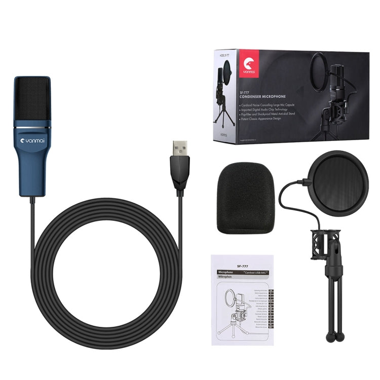 Yanmai SF-777 1.4m Computer Game Recording Condenser Microphone with Pop Filter and Tripod Stand