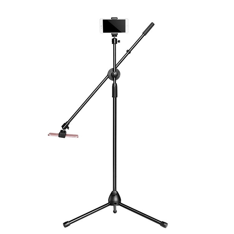 Aerial Tabletop Cell Phone Bracket Photography Microcourse Video Recording Live Broadcast Tripod, Dual-camera Setup, Dual-camera Setup