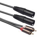 Cavo audio 2 RCA maschio a 2 XLR maschio 1,5 m