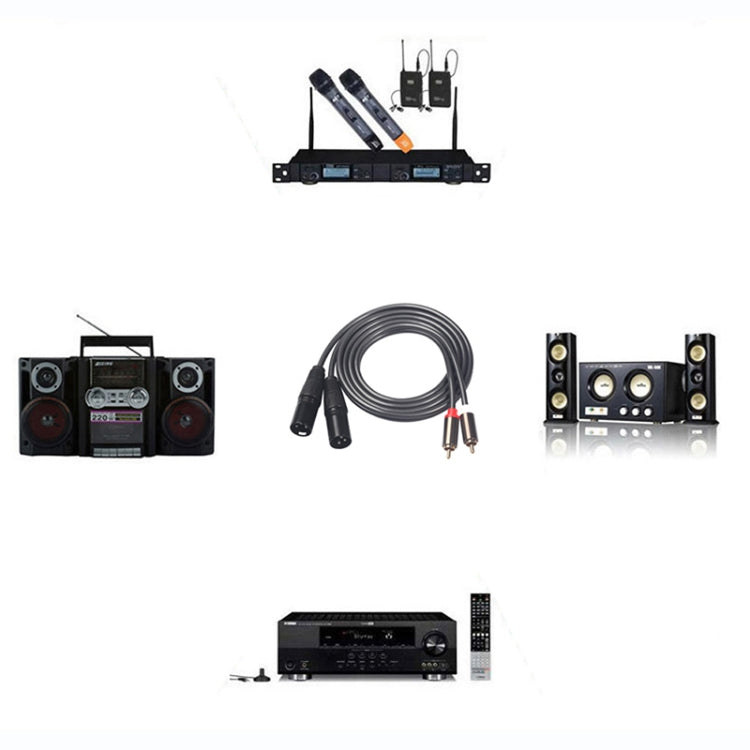 Cavo audio 2 RCA maschio a 2 XLR maschio 1,5 m