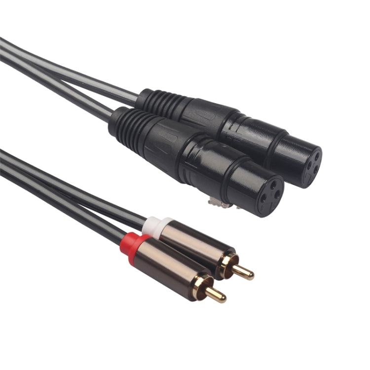 366120-15 Cavo audio da 2 RCA maschio a 2 XLR femmina a 3 pin, lunghezza: 1,5 m, 366120-15 2 RCA Male to 2 XLR 3 Pin Female