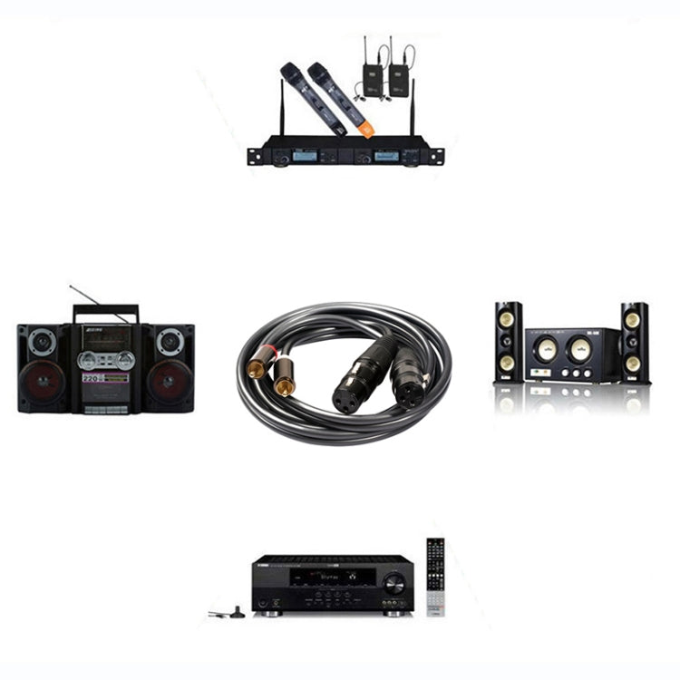 Cavo audio 2 RCA maschio a 2 XLR femmina 1,5 m
