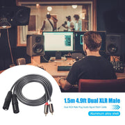 366120-15 Audio Cable 2 RCA Male to 2 XLR 3 Pin Female, Length: 1.5 m, 366120-15 2 RCA Male to 2 XLR 3 Pin Female
