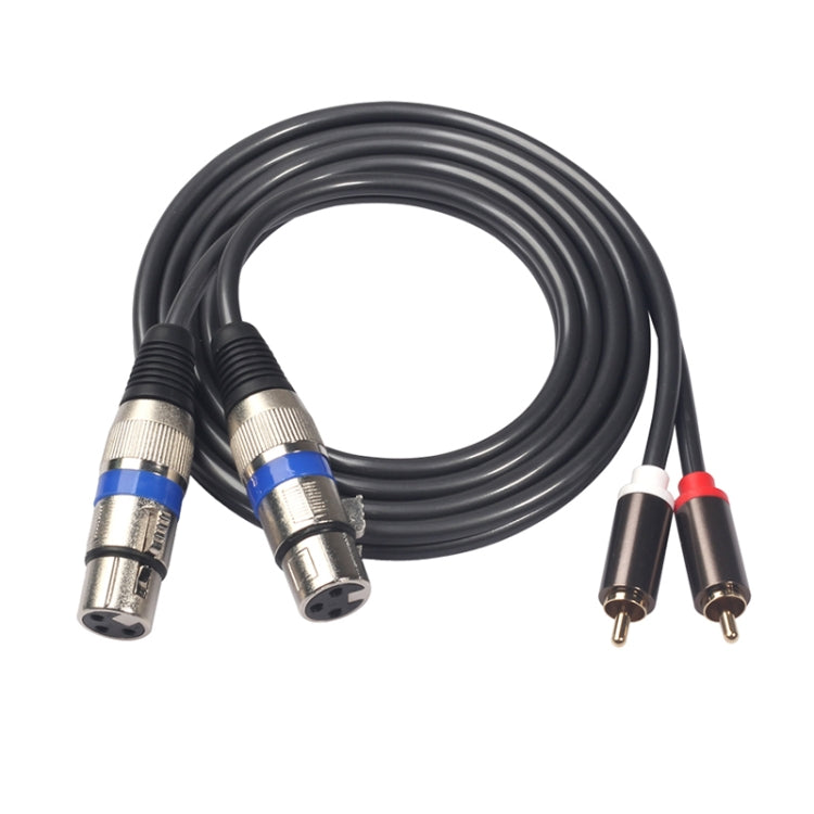 366156-15 2 RCA Male to 2 XLR 3 Pin Female Audio Cable, Length: 1.5 m, 366156-15 2 RCA Male to 2 XLR 3 Pin Female