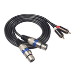 Cavo audio 2 RCA maschio a 2 XLR femmina 1,5 m