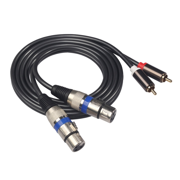 366156-15 2 RCA Male to 2 XLR 3 Pin Female Audio Cable, Length: 1.5 m, 366156-15 2 RCA Male to 2 XLR 3 Pin Female