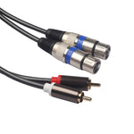 Cavo audio 2 RCA maschio a 2 XLR femmina 1,5 m