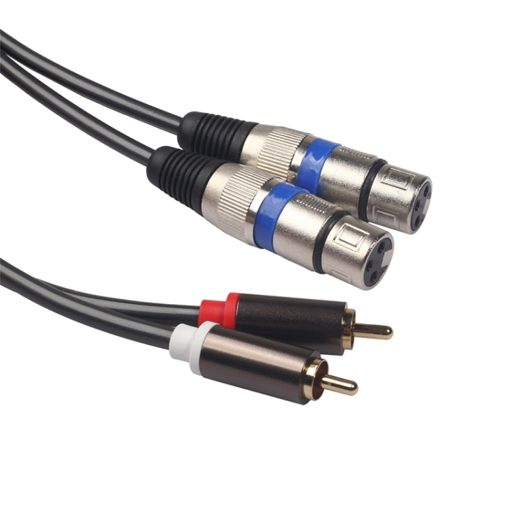 366156-15 2 RCA Male to 2 XLR 3 Pin Female Audio Cable, Length: 1.5 m, 366156-15 2 RCA Male to 2 XLR 3 Pin Female