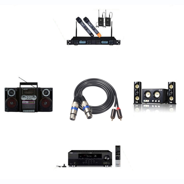 Cavo audio 2 RCA maschio a 2 XLR femmina 1,5 m