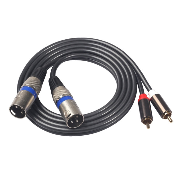 366155-15 Audio Cable 2 RCA Male to 2 XLR 3 Pin Male, Length: 1.5 m, 366155-15 2 RCA Male to 2 XLR 3 Pin Male