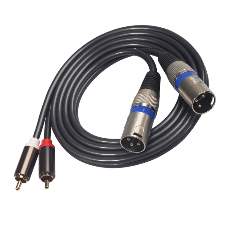 366155-15 Audio Cable 2 RCA Male to 2 XLR 3 Pin Male, Length: 1.5 m, 366155-15 2 RCA Male to 2 XLR 3 Pin Male