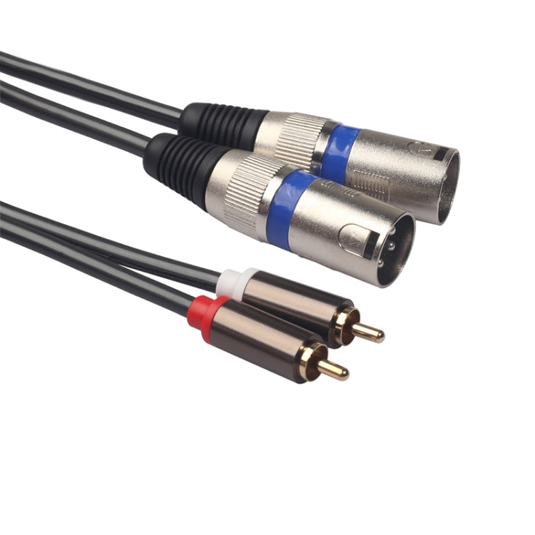 366155-15 Audio Cable 2 RCA Male to 2 XLR 3 Pin Male, Length: 1.5 m, 366155-15 2 RCA Male to 2 XLR 3 Pin Male