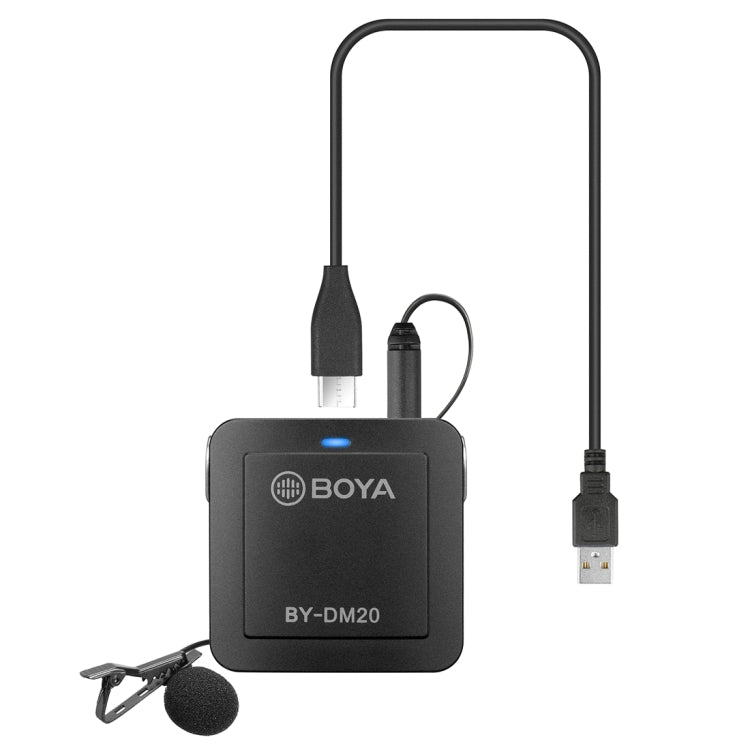 BOYA BY-DM20 Dual Channel Recording Lavalier Microphone for iPhone/Android (Type-C)/Laptop