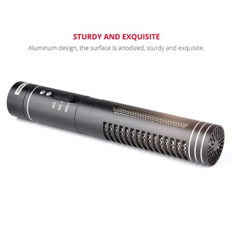 Microfono shotgun condensatore per videocamera DSLR
