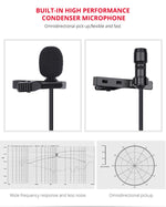 Microfono lavalier YELANGU MY2 per smartphone e fotocamere