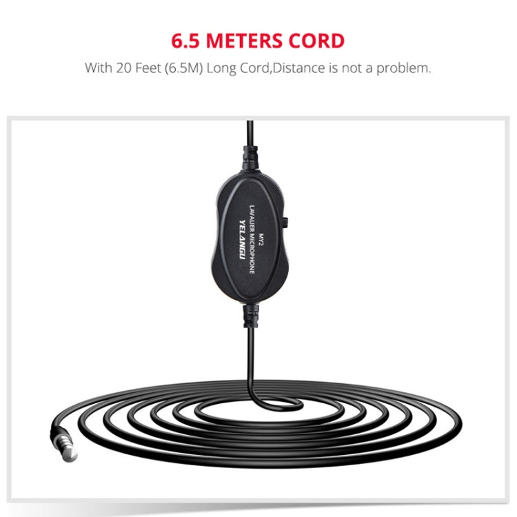 Microfono lavalier YELANGU MY2 per smartphone e fotocamere