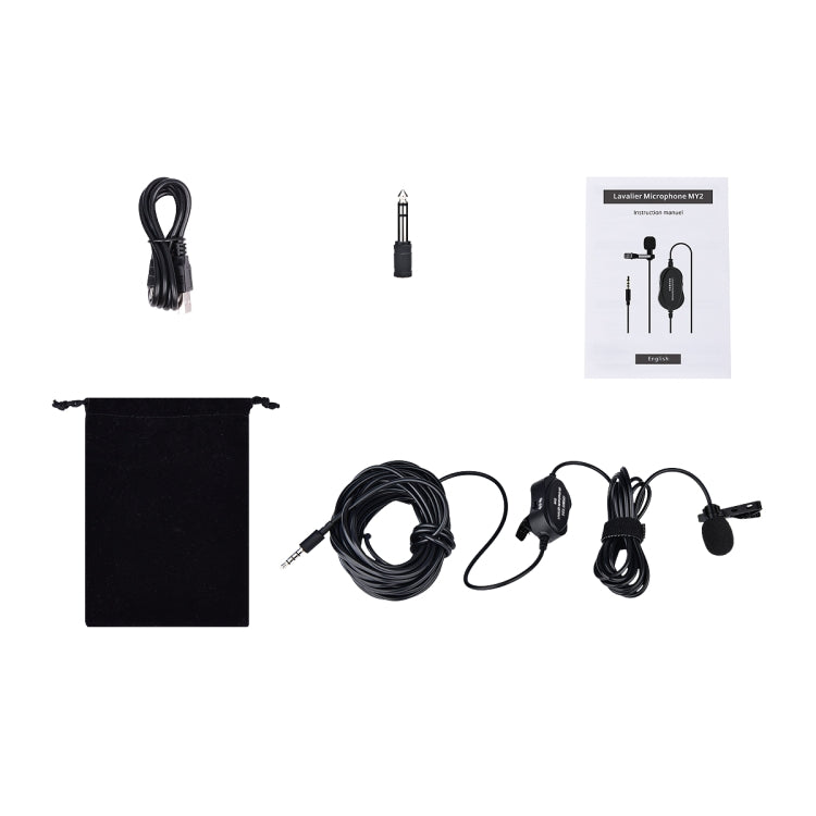 YELANGU YLG9926B MY2 Mini Lavalier Microphone for Cell Phones/Tablets/Digital Cameras