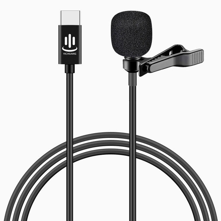 YICHUANG YC-LM10 Microfono lavalier a condensatore con riduzione intelligente del rumore USB-C / Type-C, lunghezza cavo: 1,5 m, YC-LM10