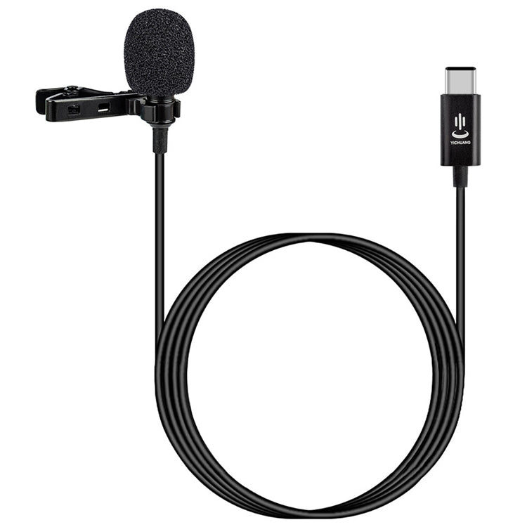 YICHUANG YC-LM10 Microfono lavalier a condensatore con riduzione intelligente del rumore USB-C / Type-C, lunghezza cavo: 1,5 m, YC-LM10