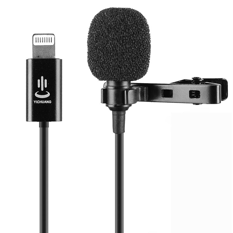 YICHUANG YC-LM10II 8-Pin Intelligent Noise Reduction Condenser Lavalier Microphone, Cable Length: 1.5m, YC-LM10II