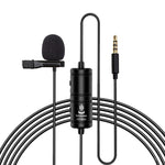 Microfono lavalier omnidirezionale con cavo 6 m jack 3,5 mm