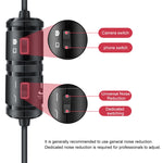 Microfono lavalier omnidirezionale con cavo 6 m jack 3,5 mm