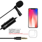 Microfono lavalier omnidirezionale con cavo 6 m jack 3,5 mm